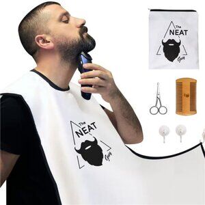 5-Piece Beard Apron Kit - Non-Stick Beard Catcher/Bib for Men